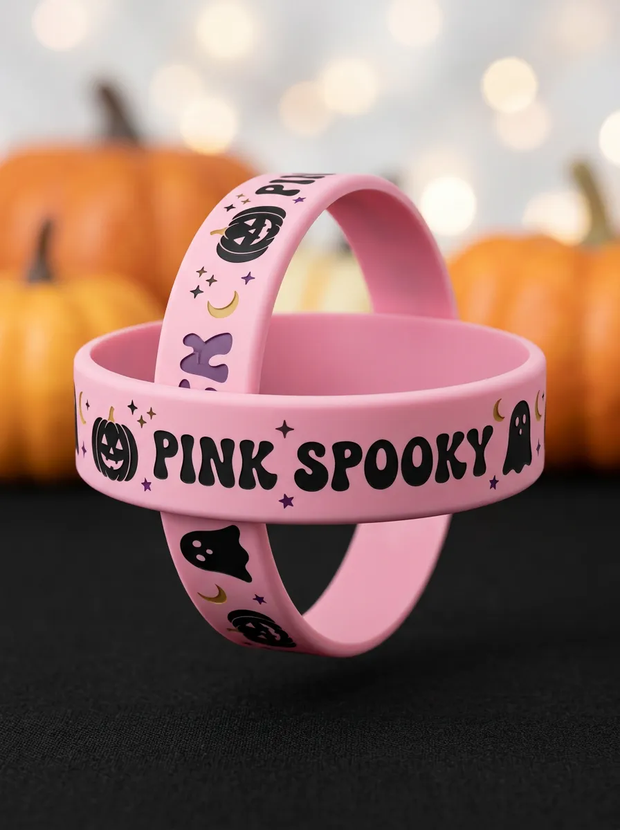 Ghost Pumpkin Halloween Graphic Wristband