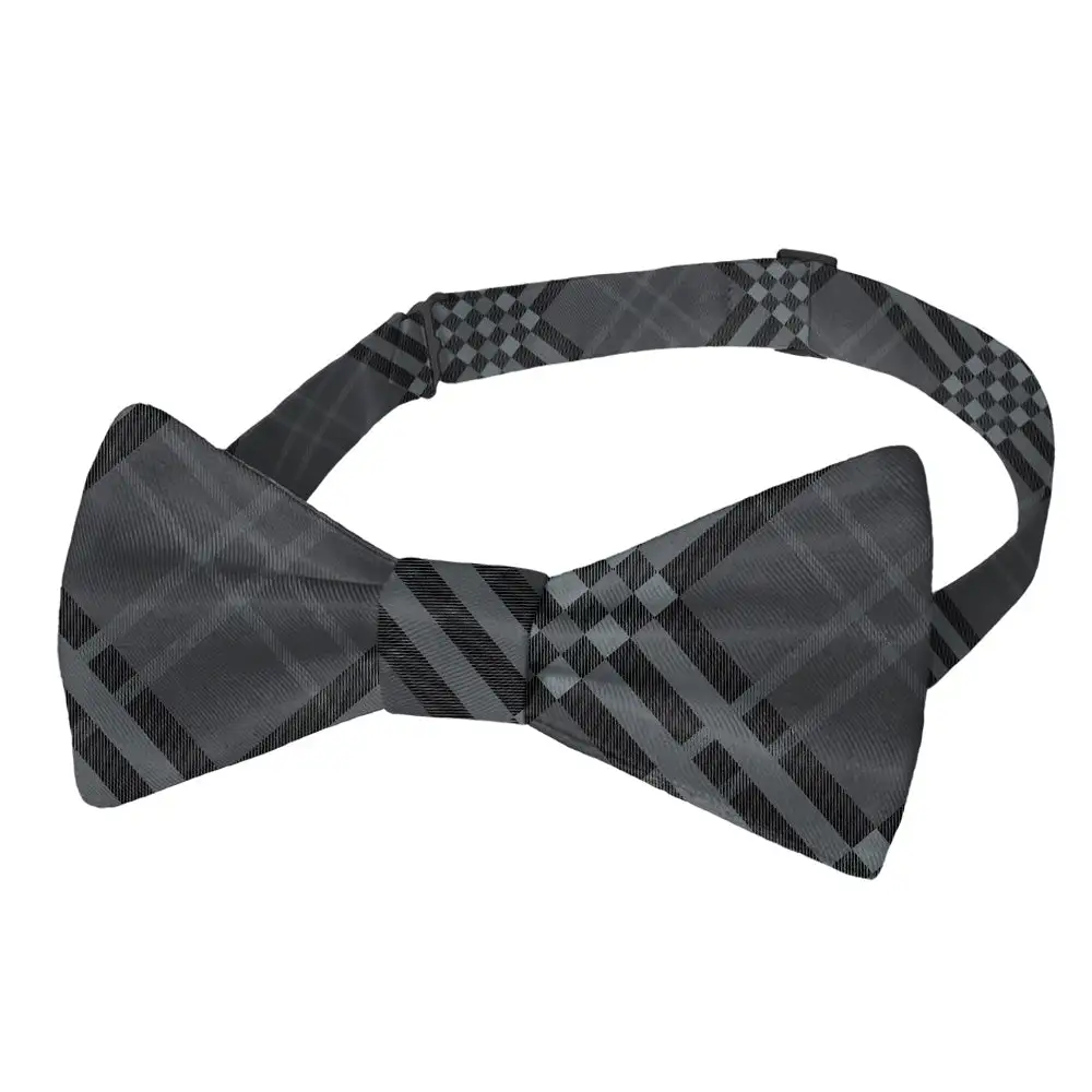 Cincy Plaid Motif Bow Tie