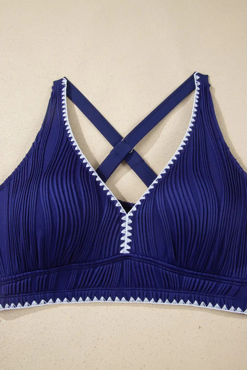 Shell Stitched Trim Bikini Swim Set
