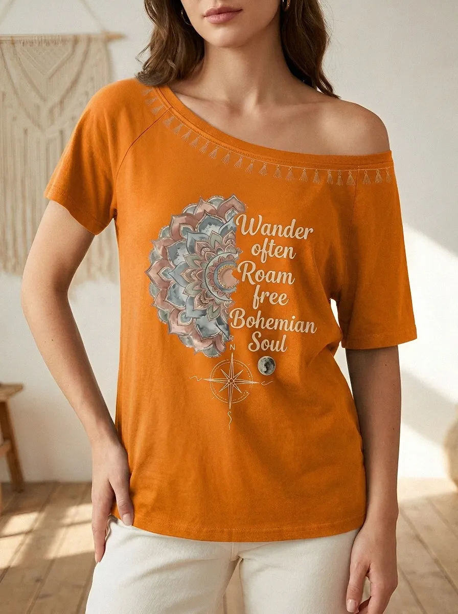 Bohemian Soul Mandala T-Shirt Casual