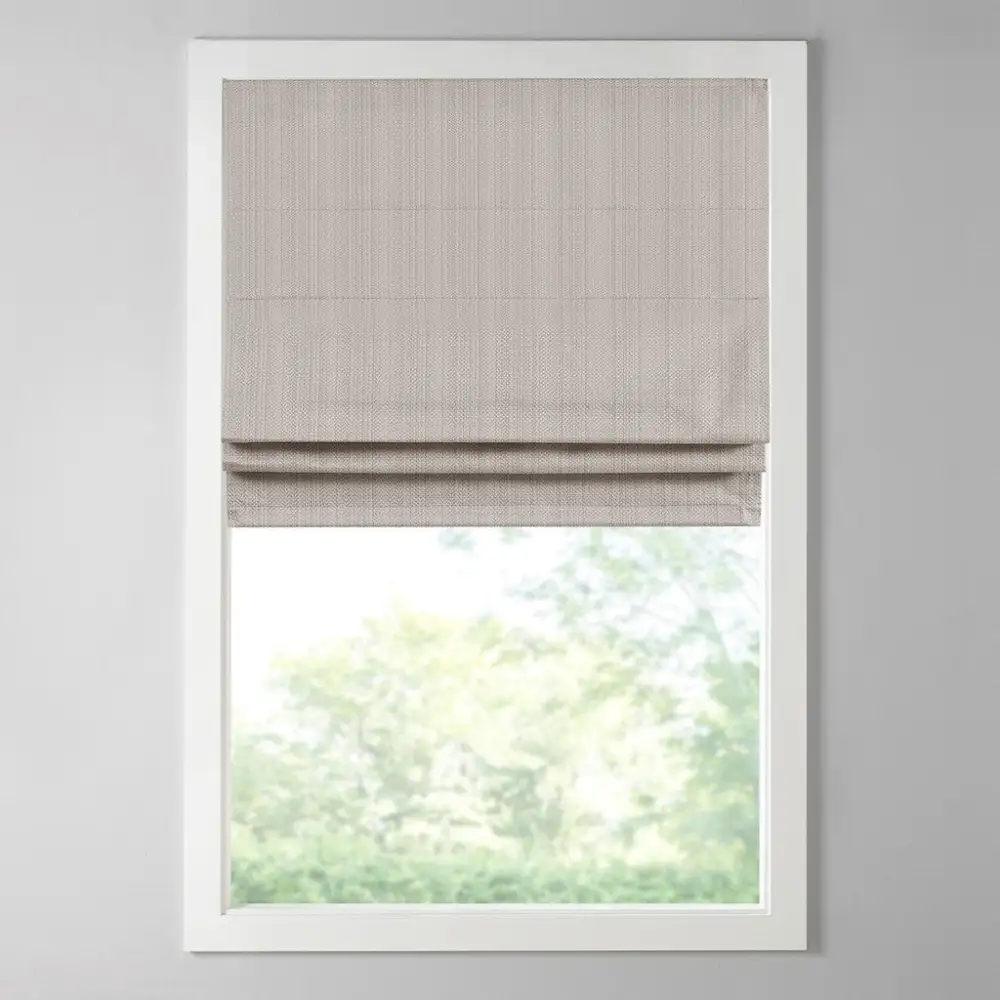 Soft Room Darkening Polyester Basketweave Cordless Roman Shade