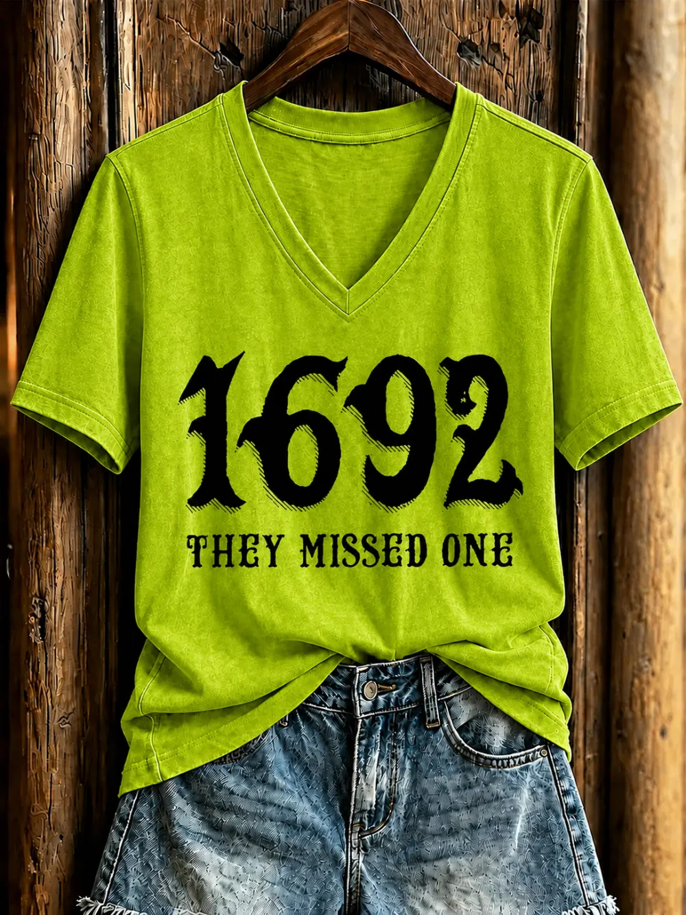 Women's Casual Halloween Witch Print T-Shirt