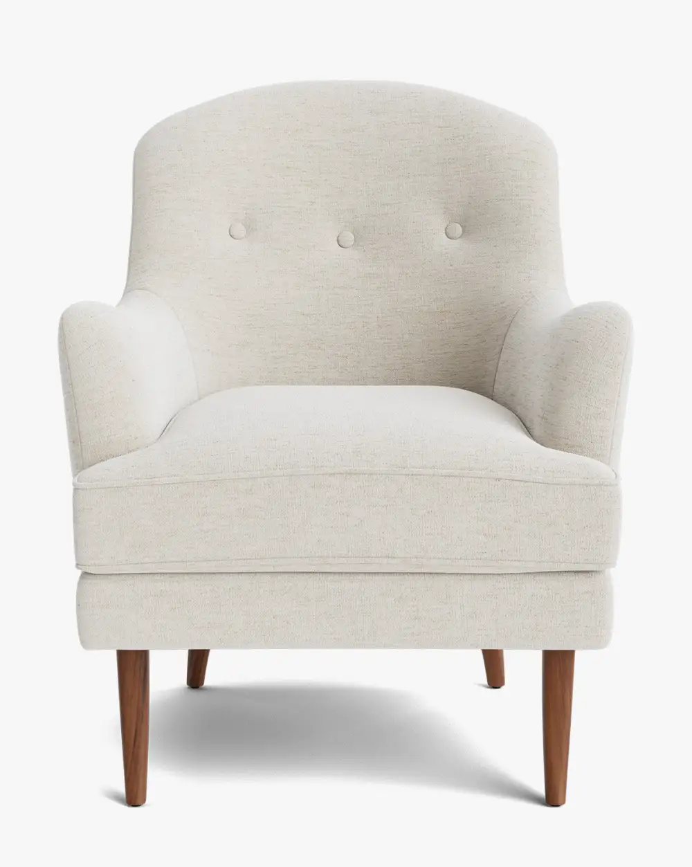 Tufted Wood Lounge Chair