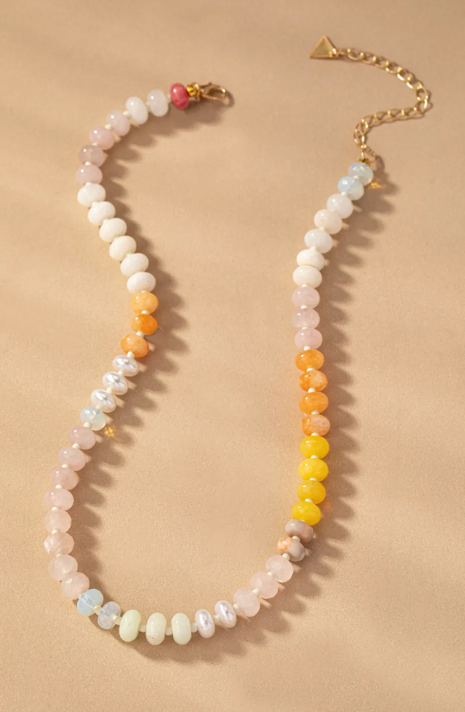Layered Agate Bead Necklace