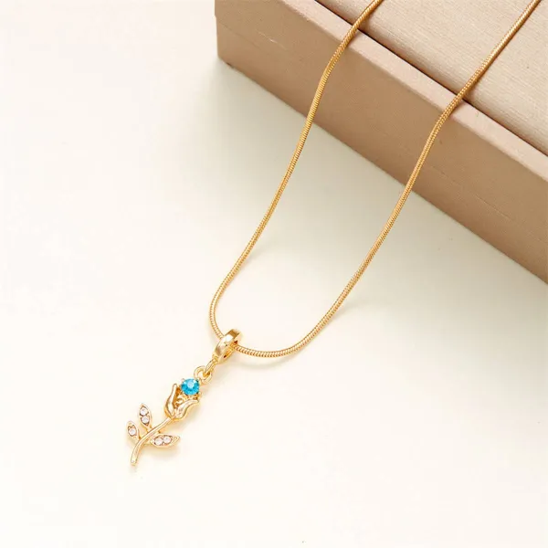 Rhinestone Floral Necklace