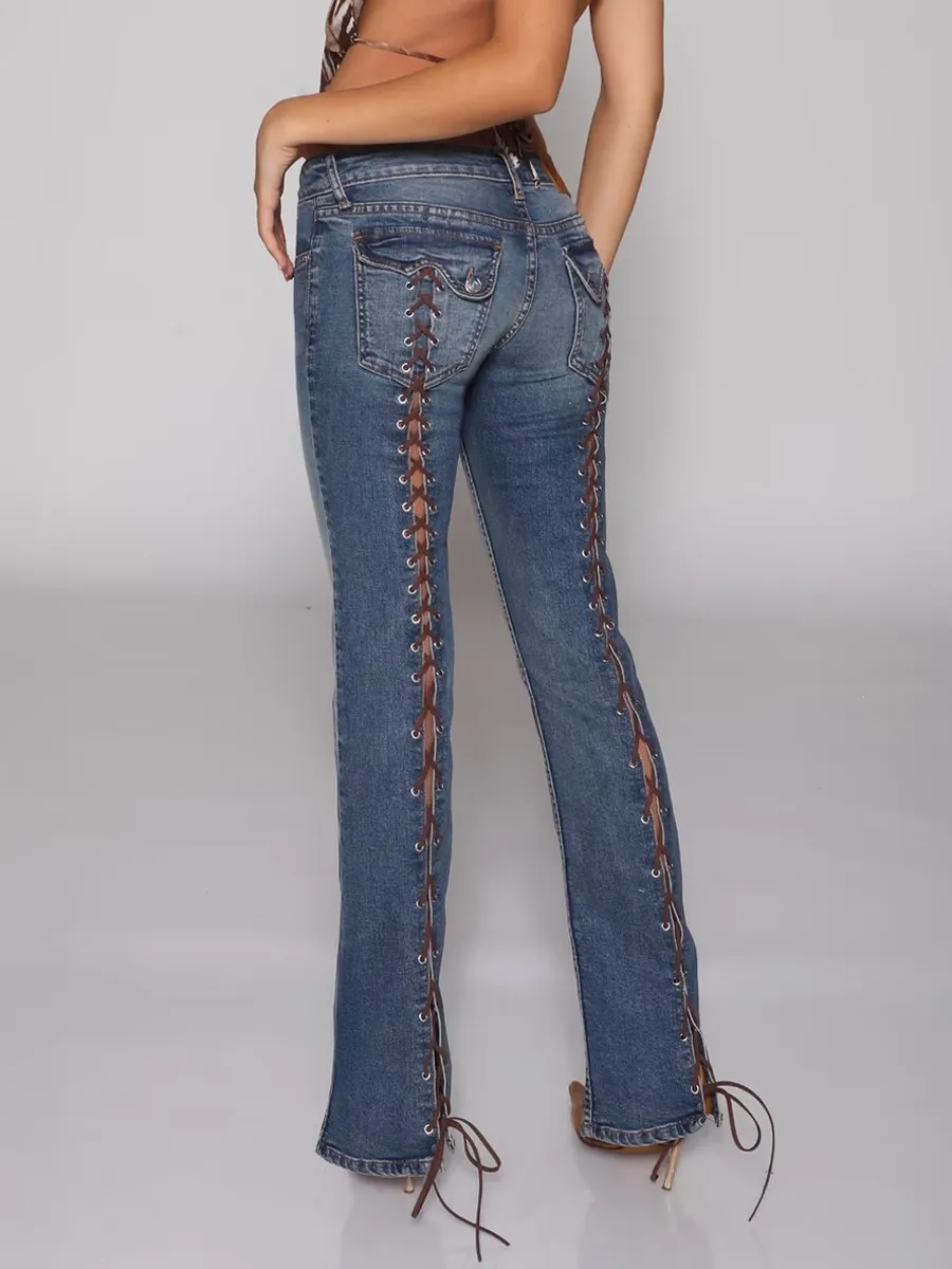 Amira Y2K Low-Rise Flared Jeans