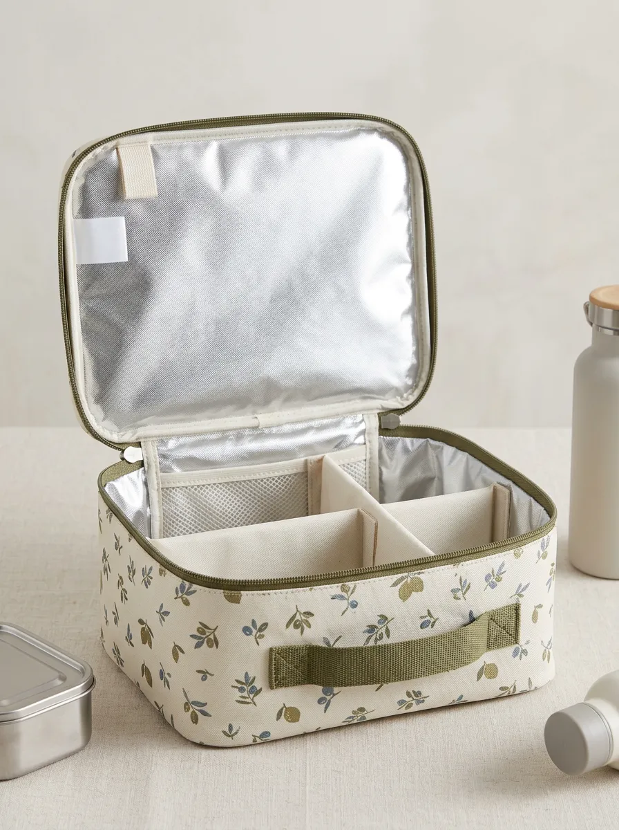 Olive Branch Botanical Printed Insulated Lunch Bag