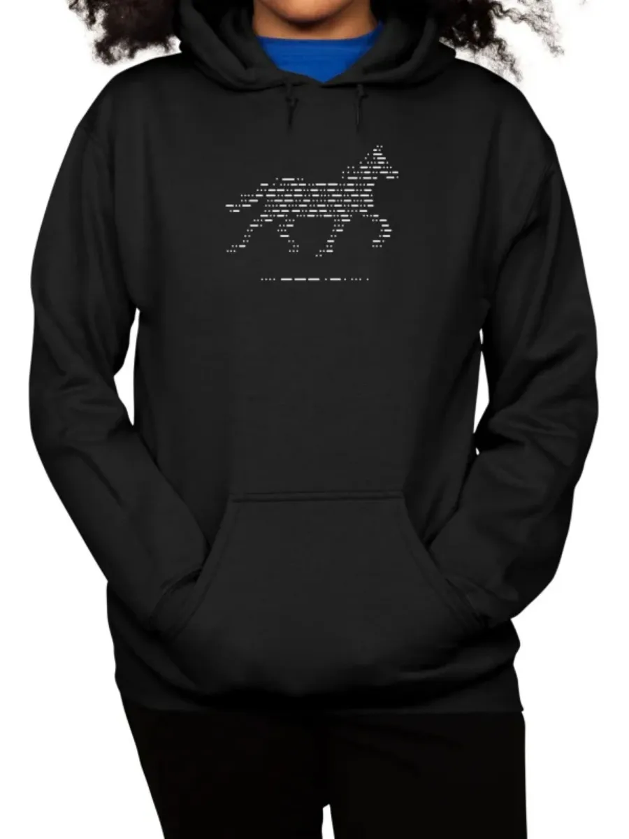 Retro Pixel Horse Graphic Hoodie
