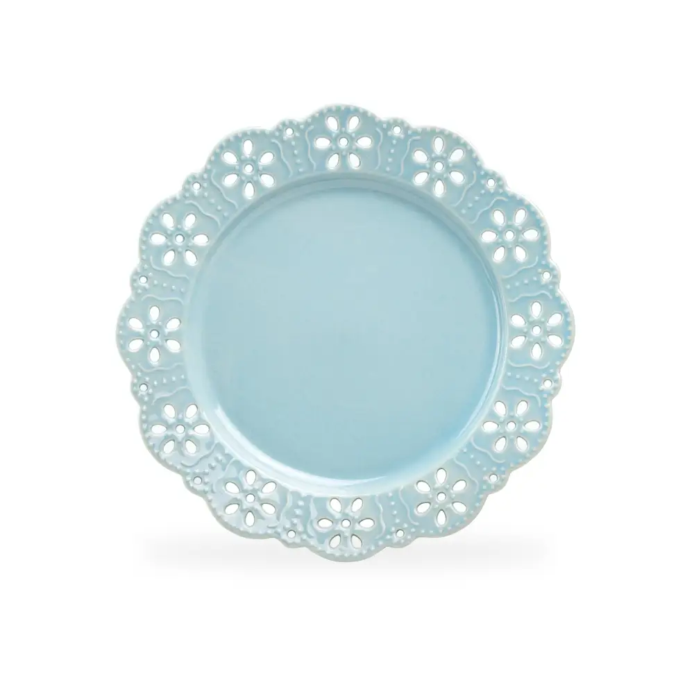 Classic Lace Blossom Porcelain Dessert Plate