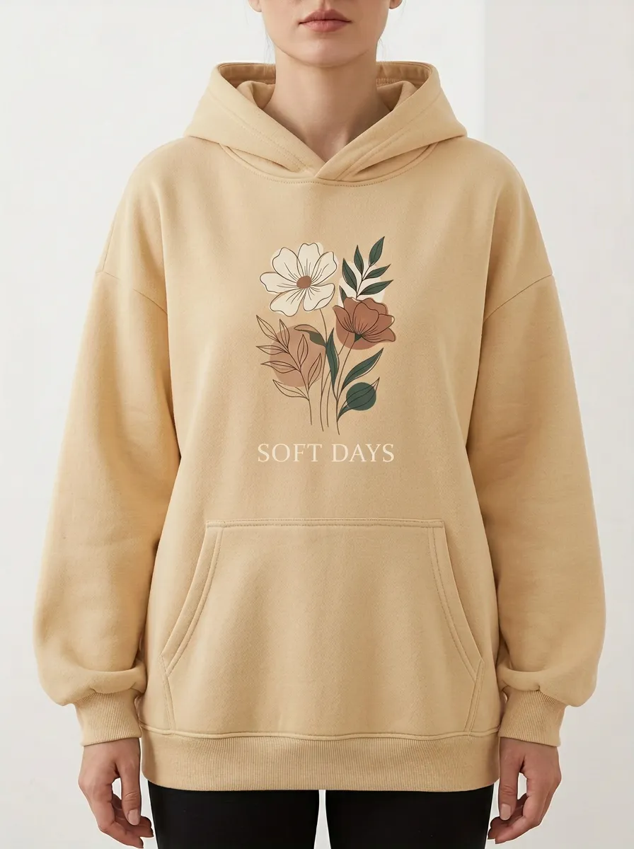 Soft Days Floral Hoodie