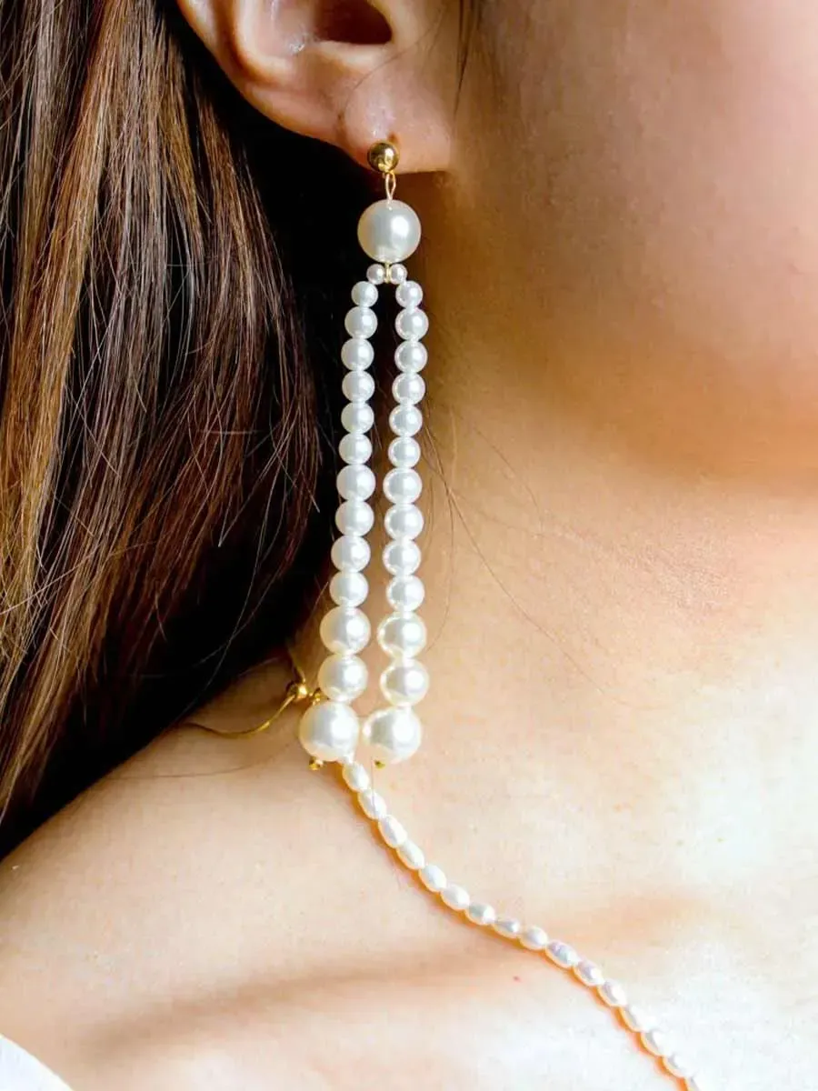 Talia Pearl Chandelier Drop Earrings