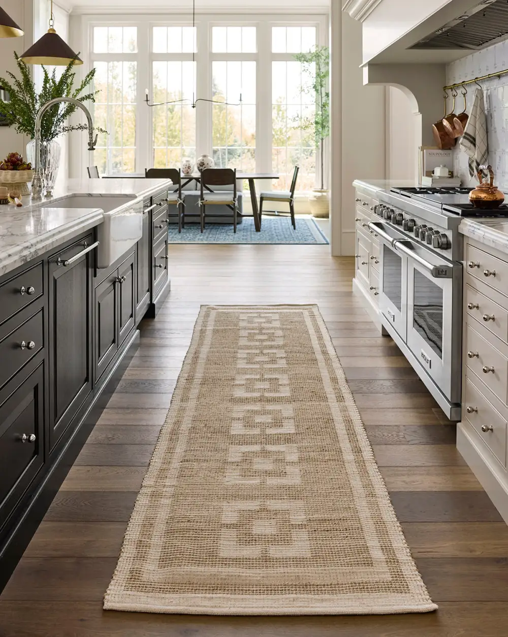Cut-Square Handwoven Wool-Jute Area Rug