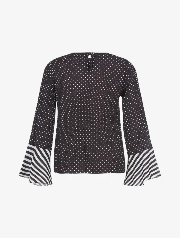 Long Sleeve Polka Dot Blouse