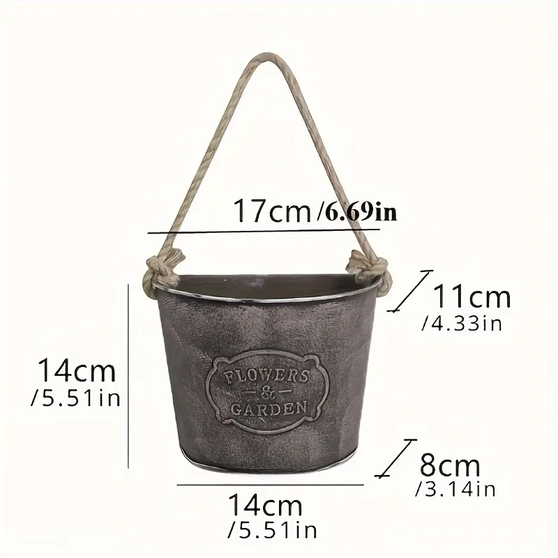 1 Pcs Vintage Metal Wall Planter