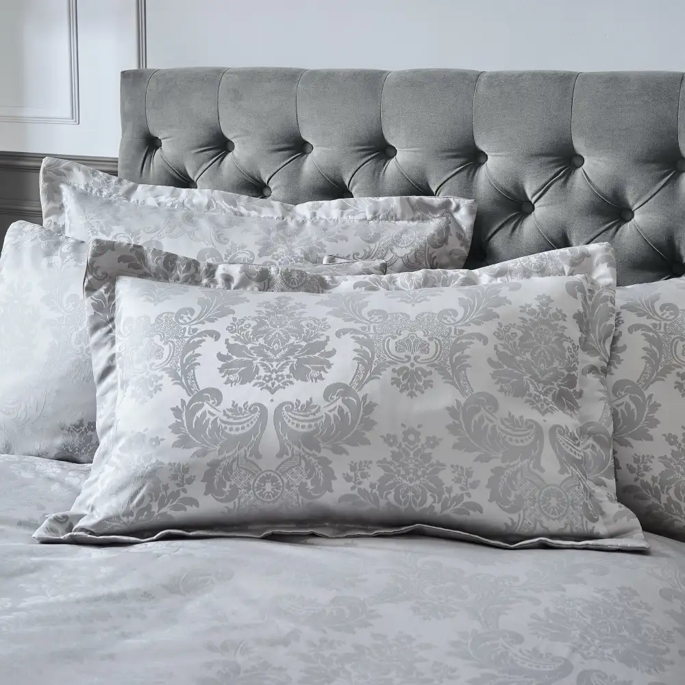 Woven Damask Cotton Duvet Cover Set