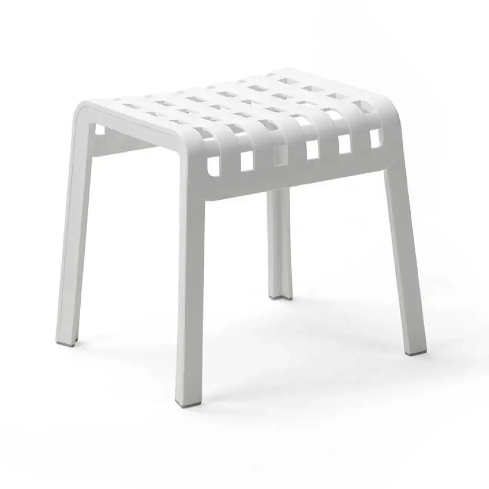 Square Perforated Outdoor Footstool