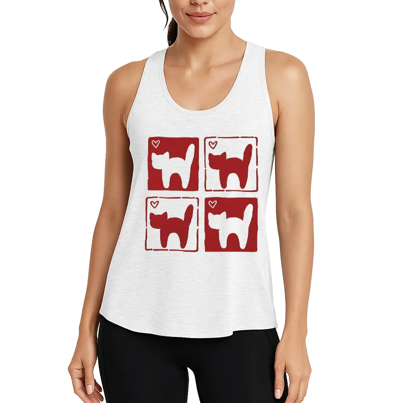 Women’s Cat Heart  Fitness Tank