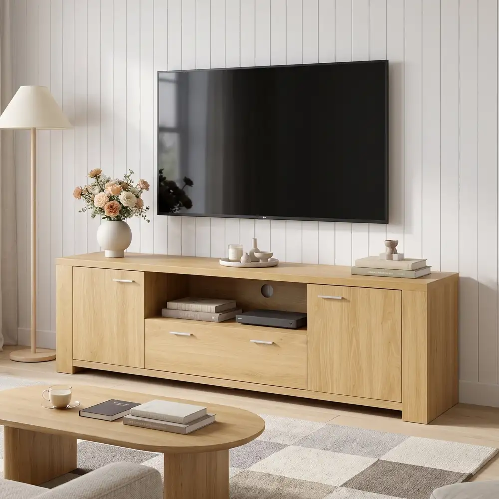 Practical LED Living Room Media Console