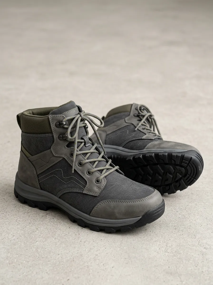 Unisex Outdoor Tactical Canvas Print Work Boots