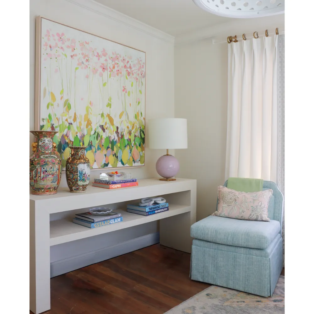 Shelved Waterfall Console Table