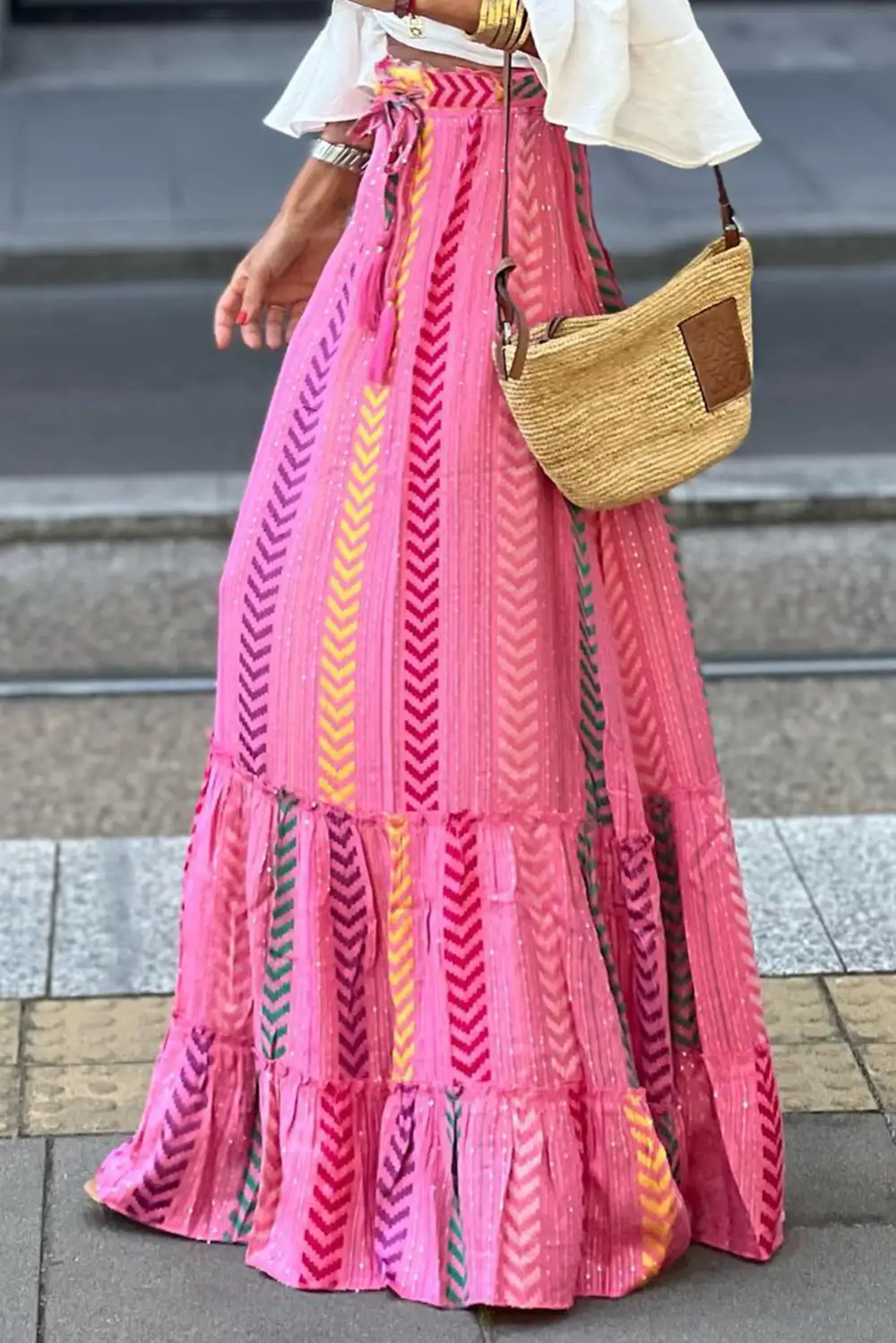 Easygoing Trim Cropped Skirt