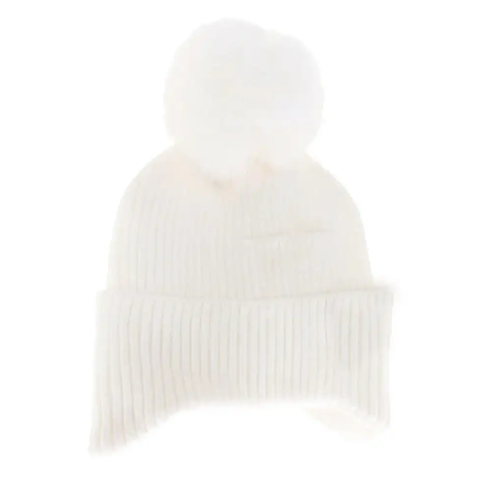 Ear Flap Pom Beanie