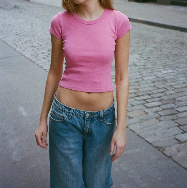 Fuchsia Crew Neck Top