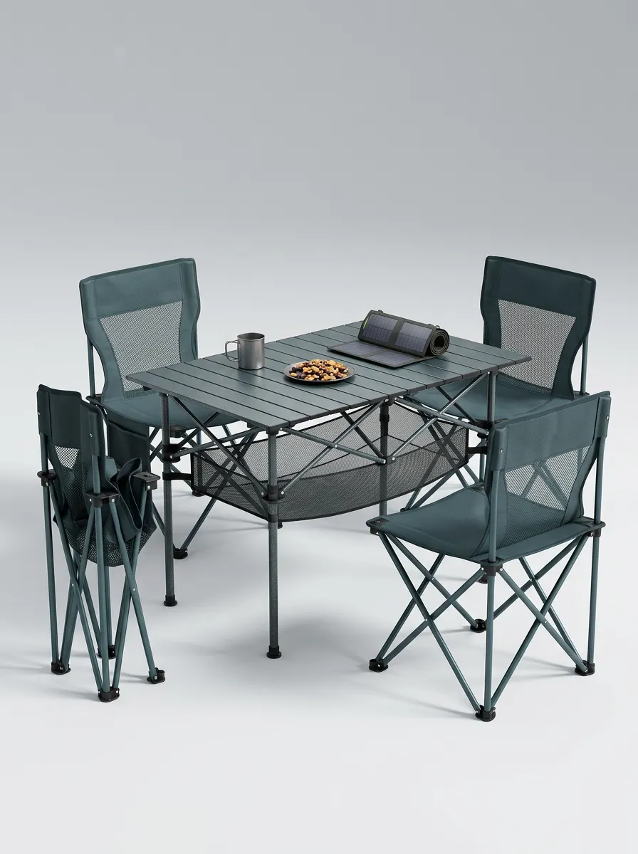 Camping Folding Table and Chairs Set