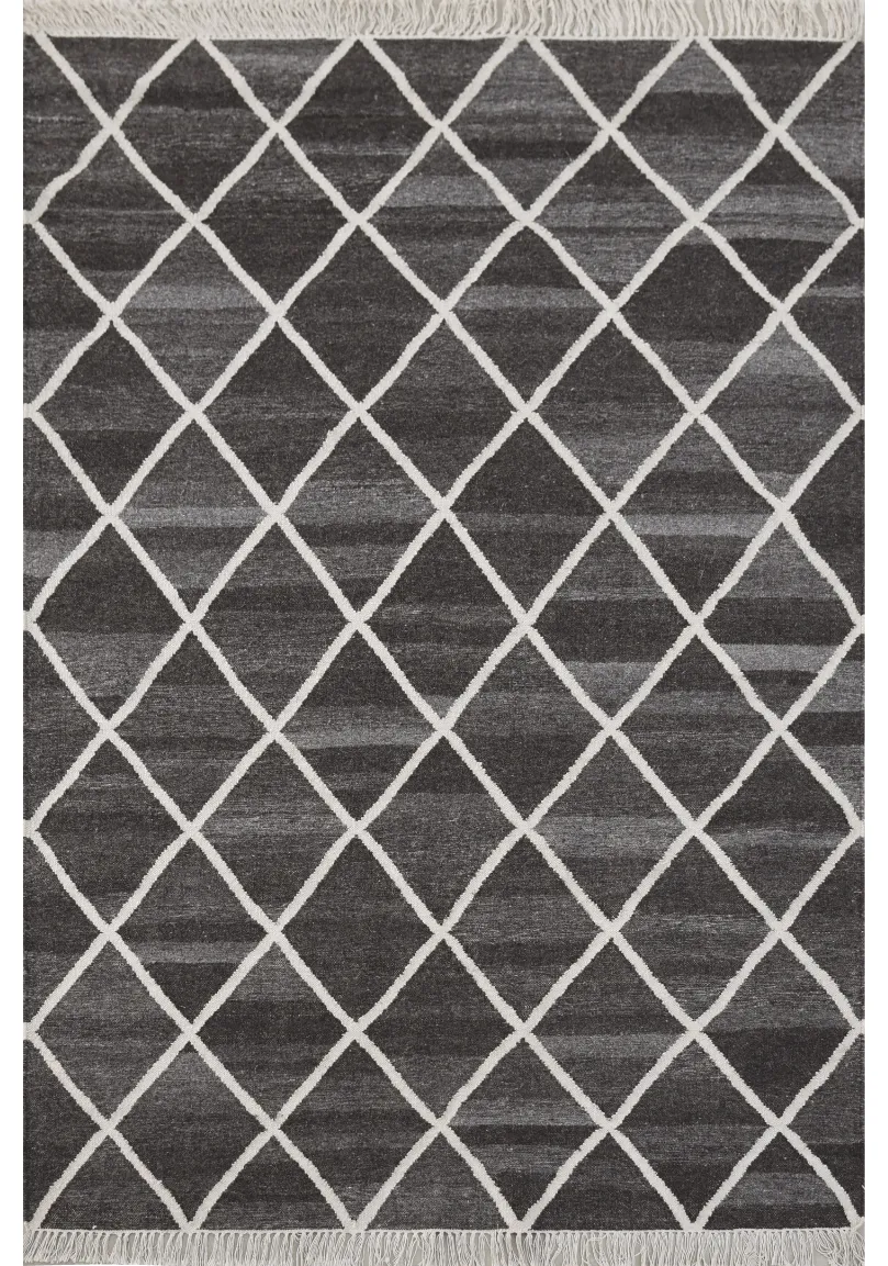 Flatweave Geometric Wool Area Rug