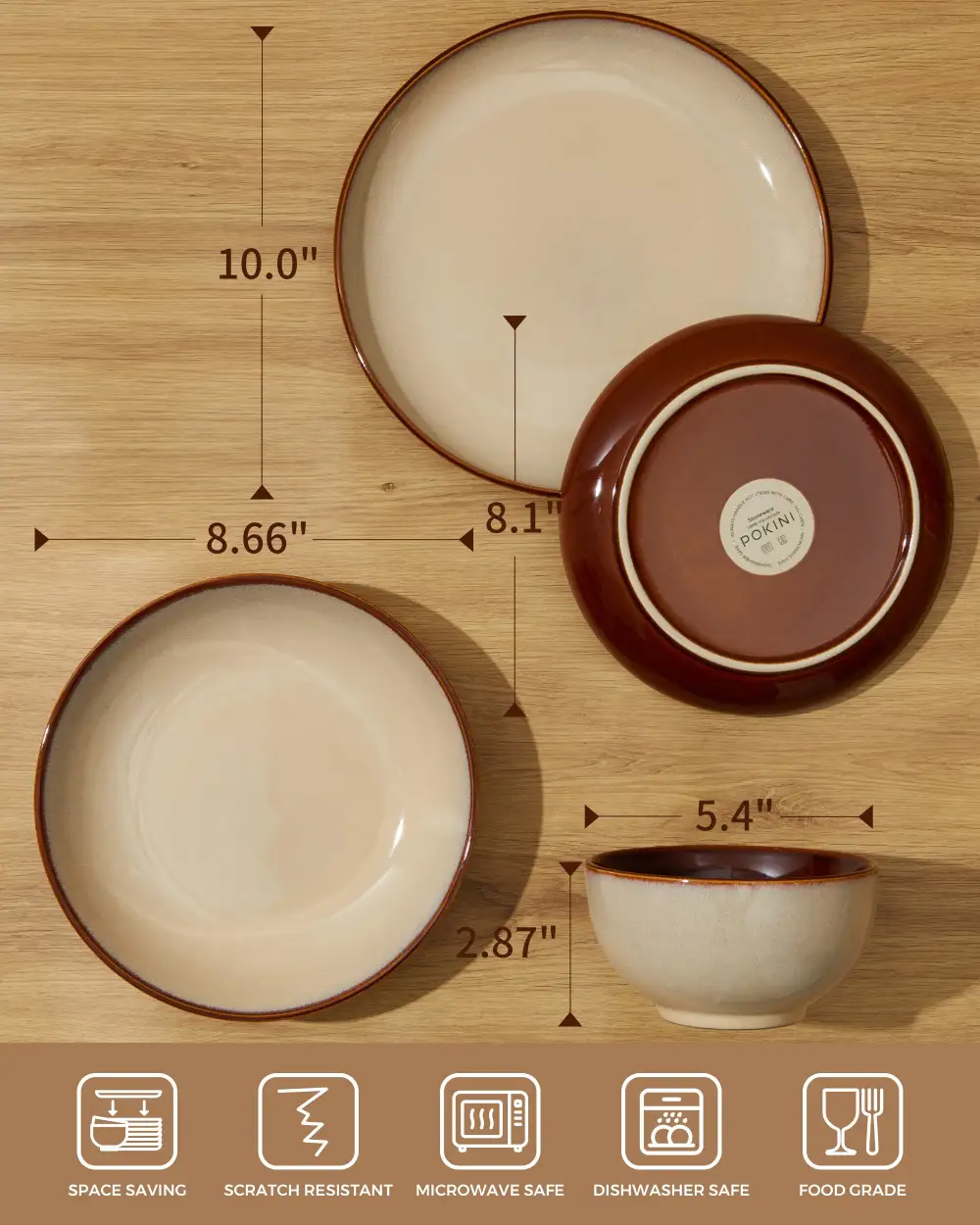 Reactive Glaze Round Dinnerware Set