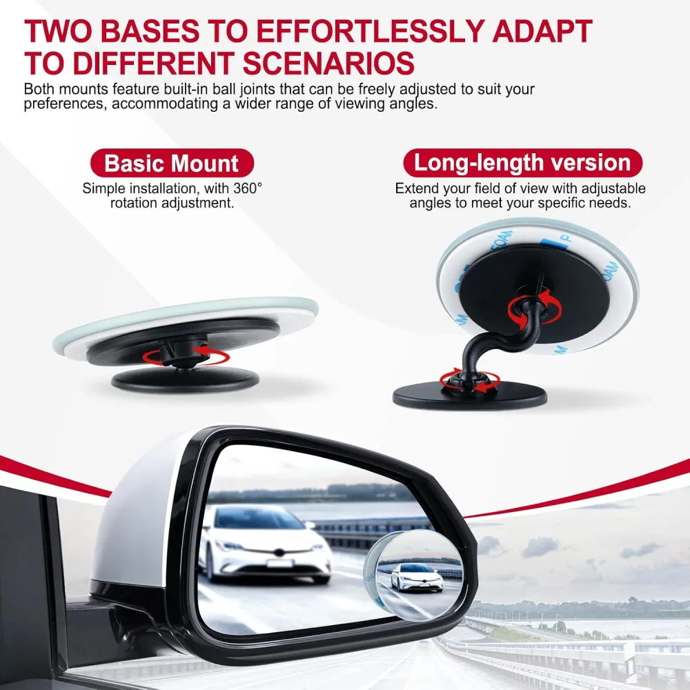 Frameless Blind Spot Mirror Set