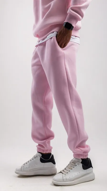 Baby Pink Relaxed Fit Sweatpants