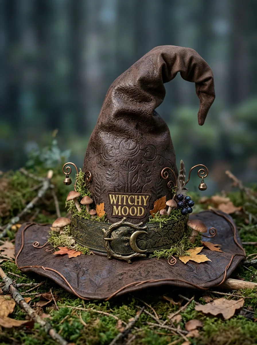 Mushroom Forest Halloween Witch Hat
