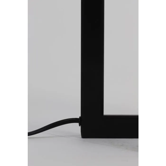 Slim Black Metal Lamp Base