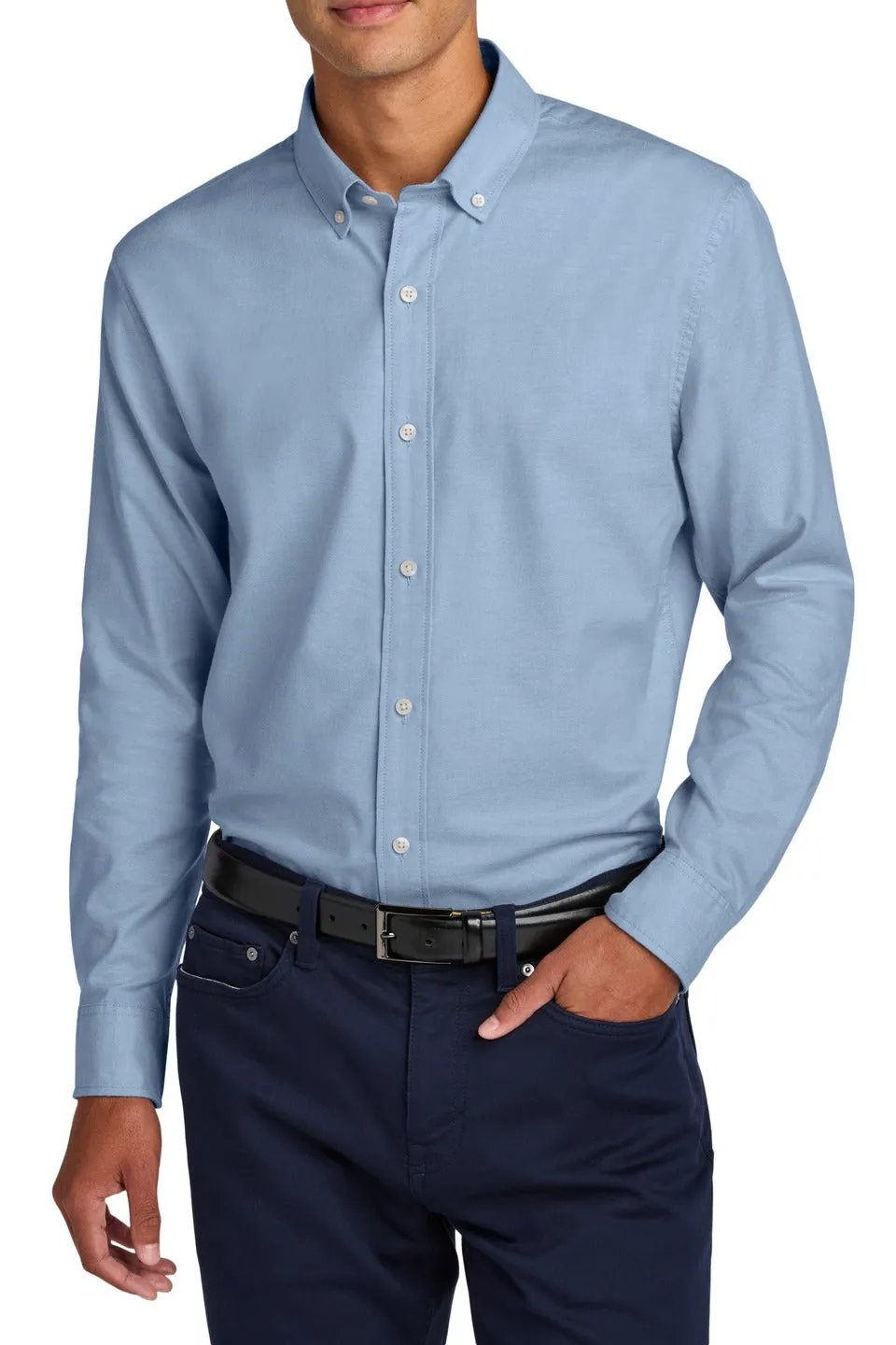 Men's Long-Sleeve Performance Button-Up Oxford Shirt