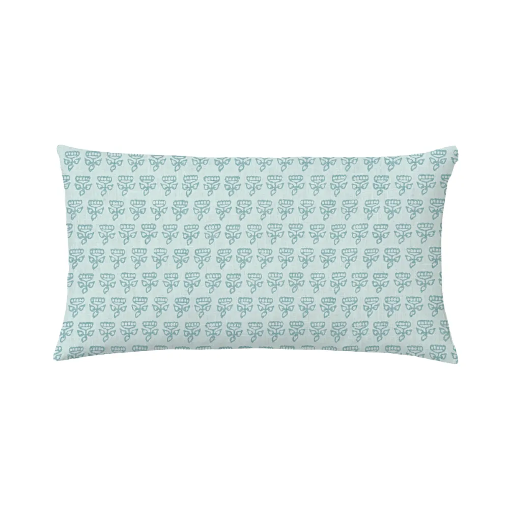 Daisy Butterfly-Flange Lumbar Pillow