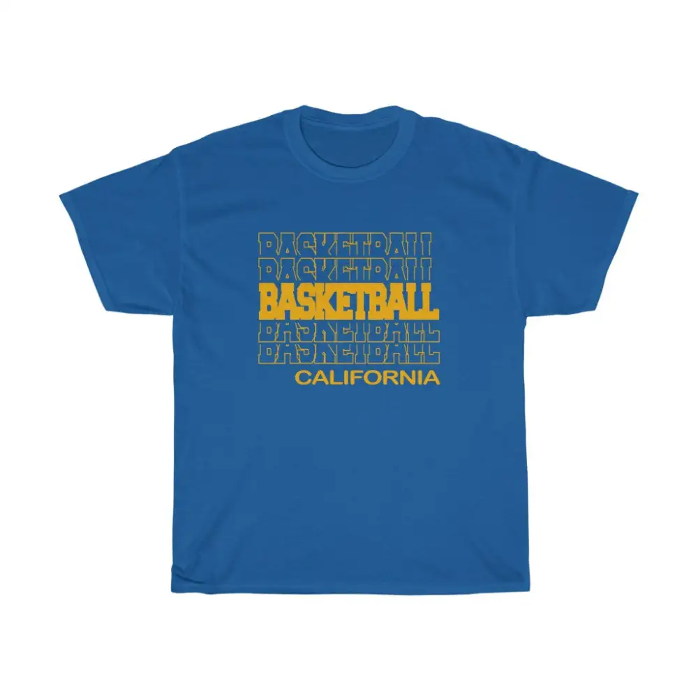 Basketball California in Modern Stacked Lettering