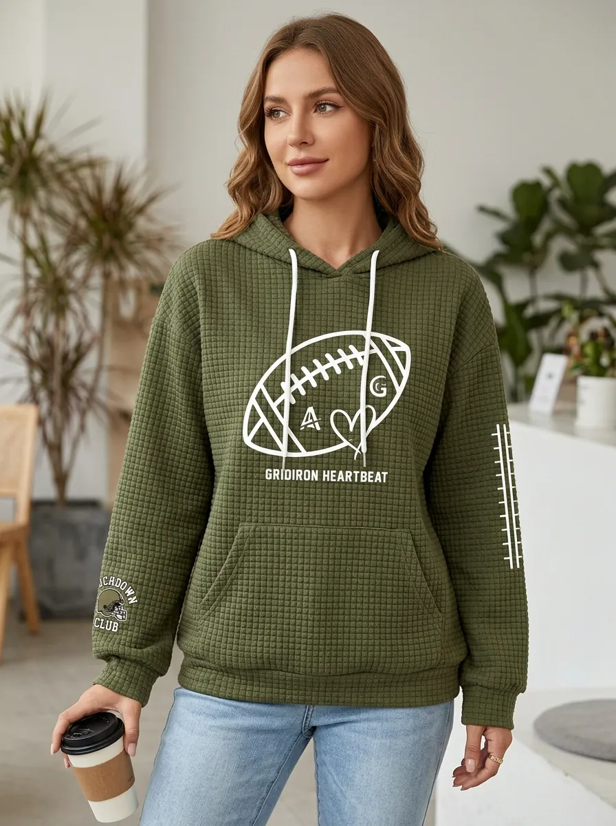 Women's Gridiron Heartbeat Graphic Hoodie