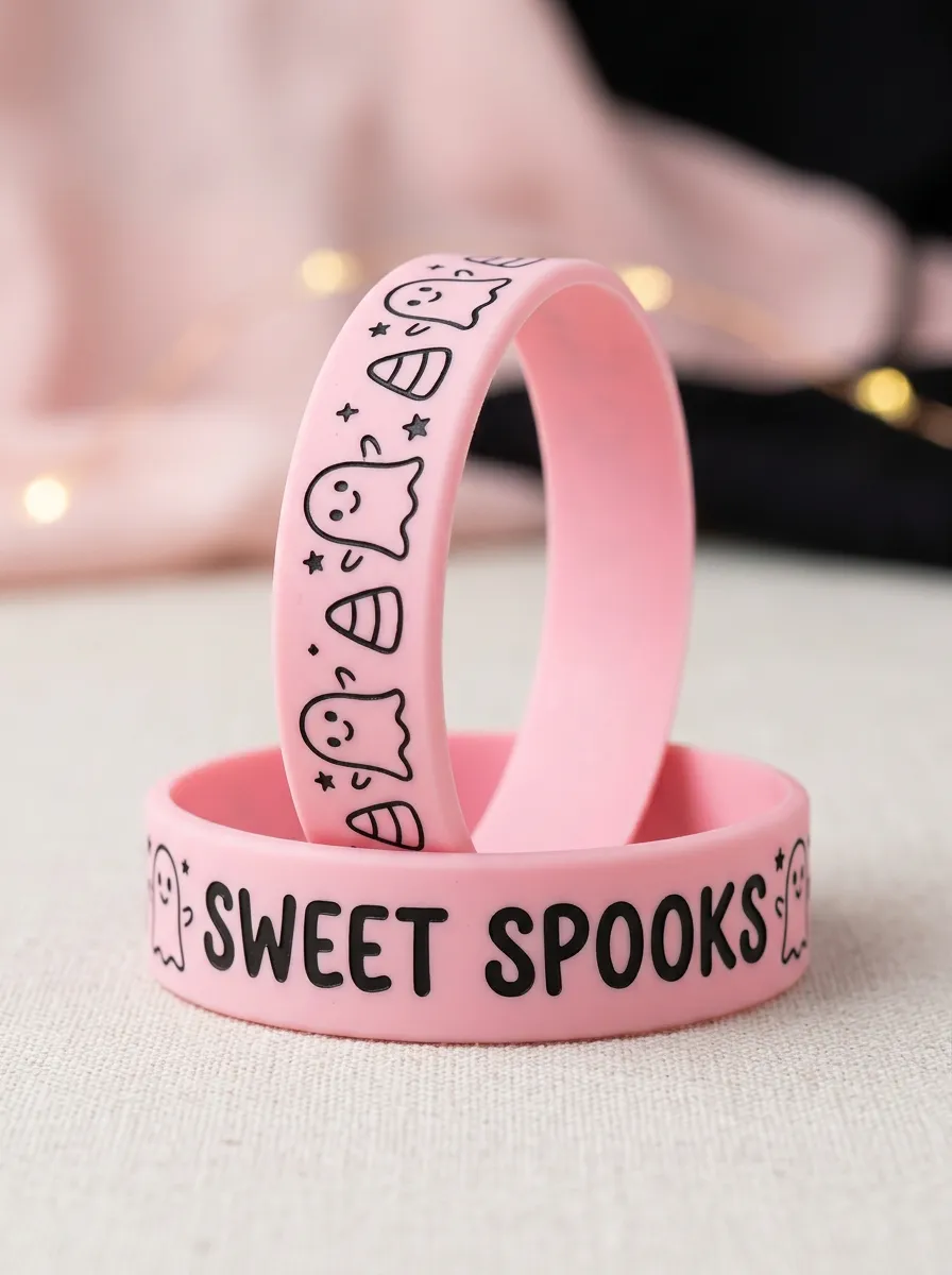 Ghost Candy Sweet-Spooks Halloween Graphic Wristband