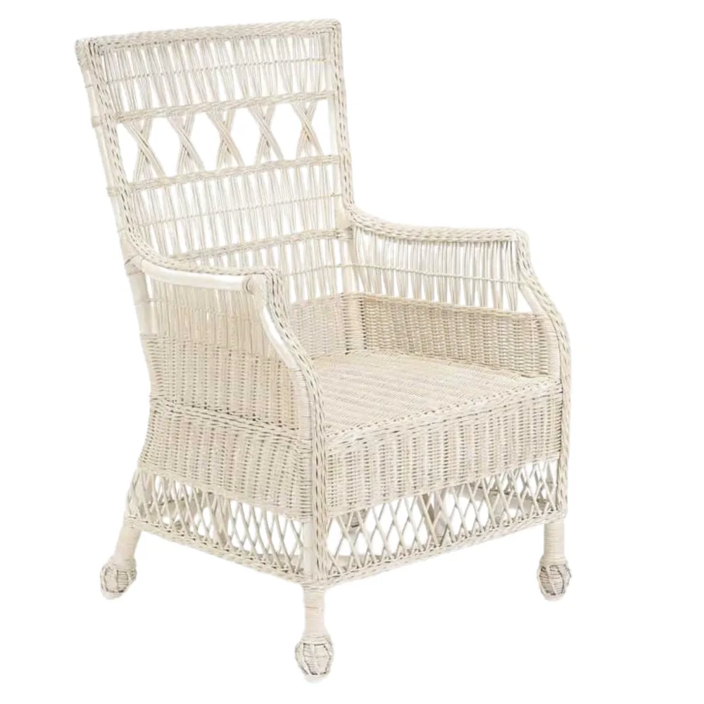 Sculpted Wicker Accent Chair