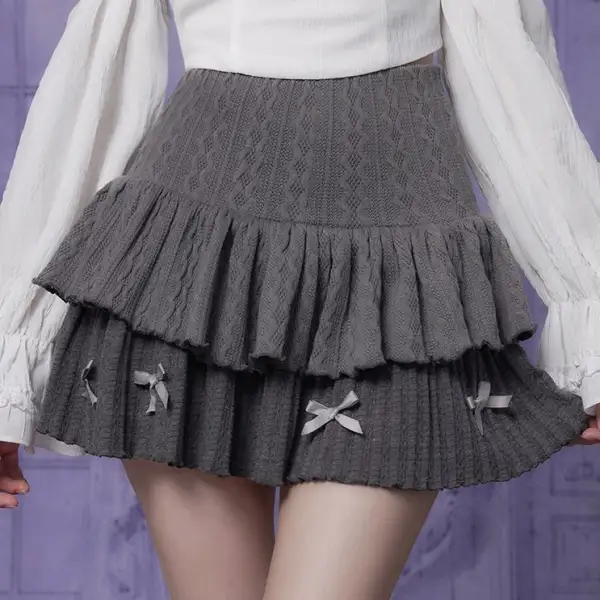High Waist Knit Skirt