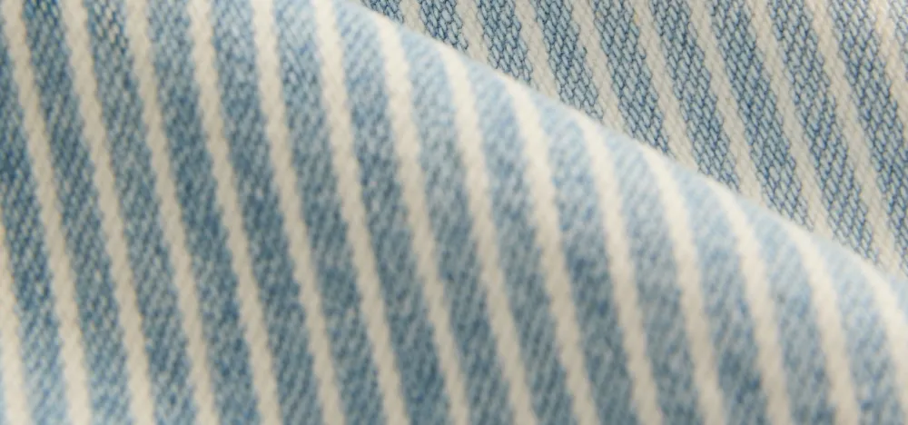 Striped Denim Jeans Powder Railroad