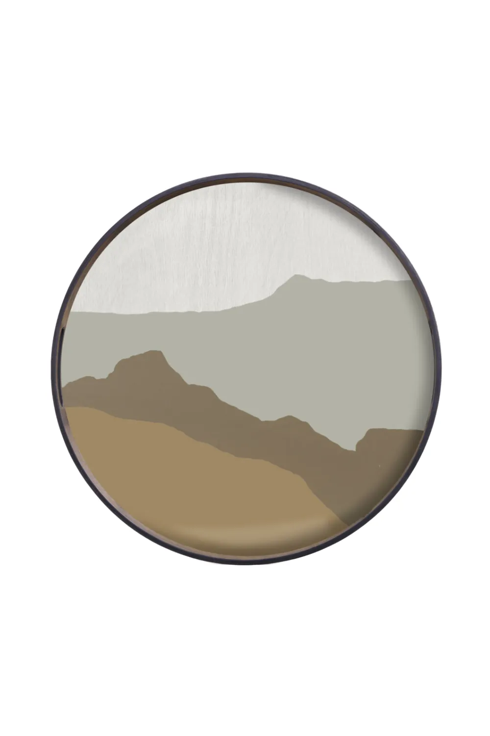 Wooden Rim Round Tray