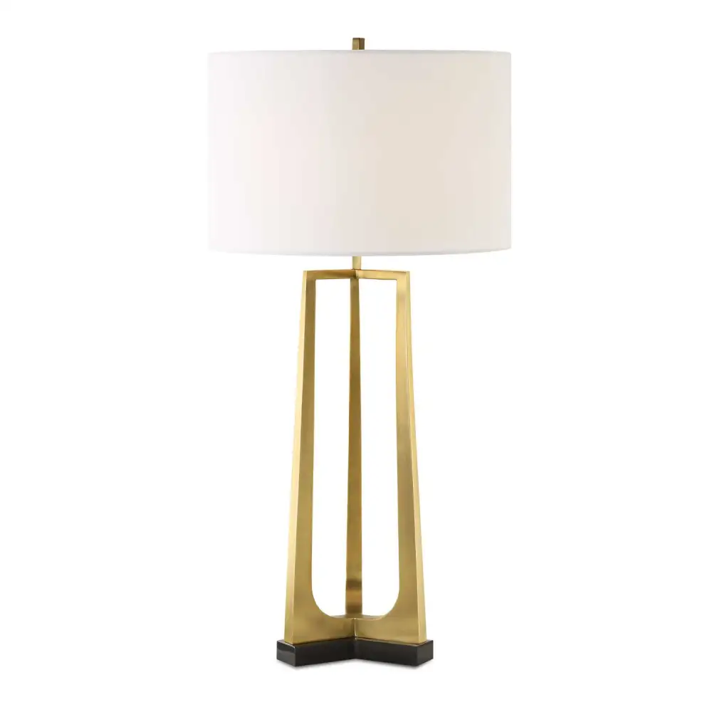 Antique Brass Tapered Table Lamp