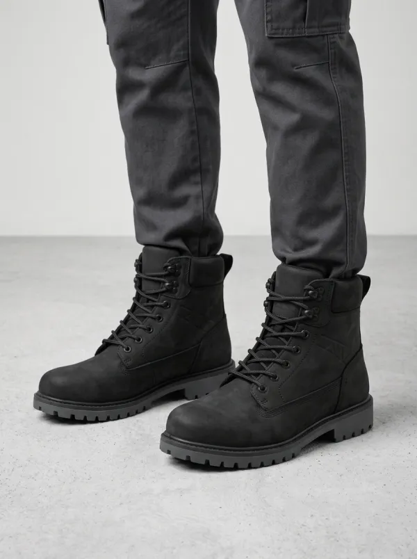 Unisex Minimalist Geometric Pattern Print Work Boots