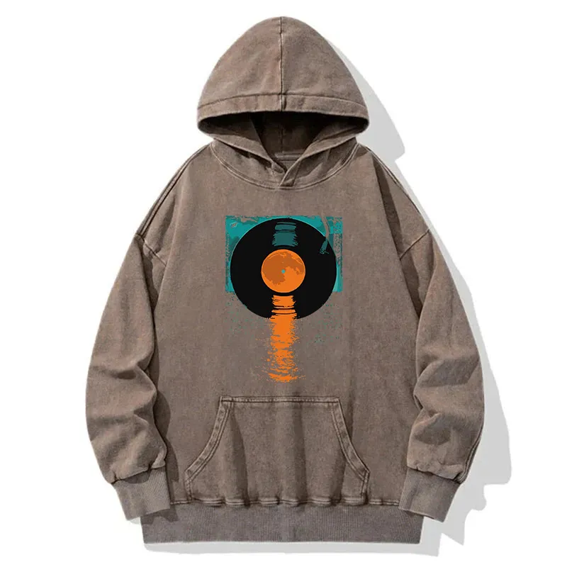 Retro Print Relaxed Hoodie
