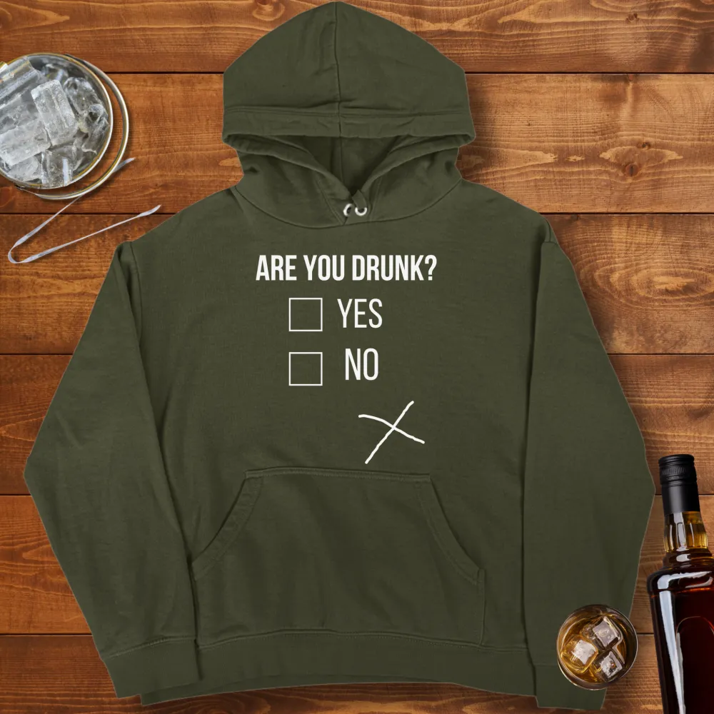 Are You Drunk Graphic Pullover Hoodie