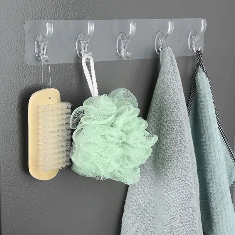 Transparent Strong Wall 6 in 1 Sticky Hook