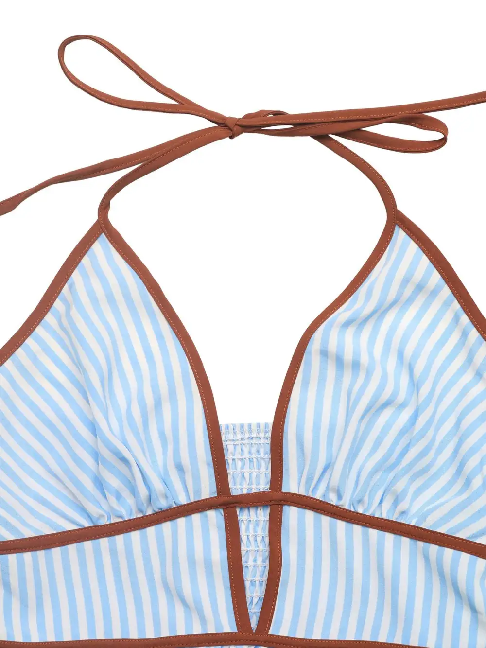 Smocked Halter Striped Maxi Dress