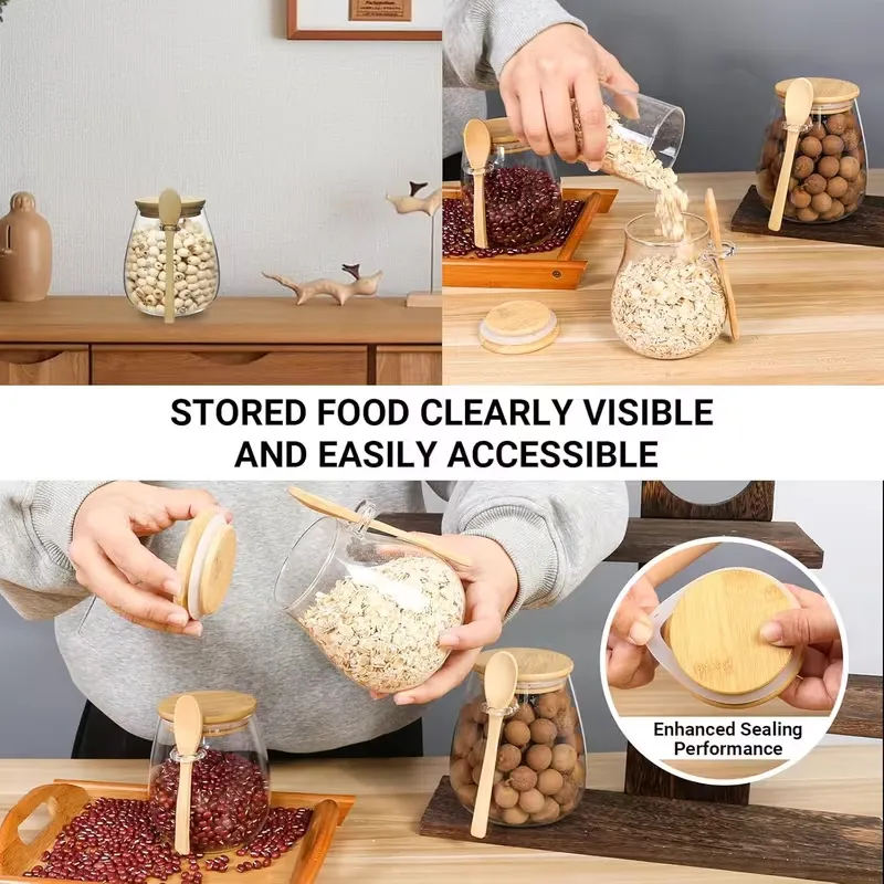 Glass Storage Jar with Bamboo Lid
